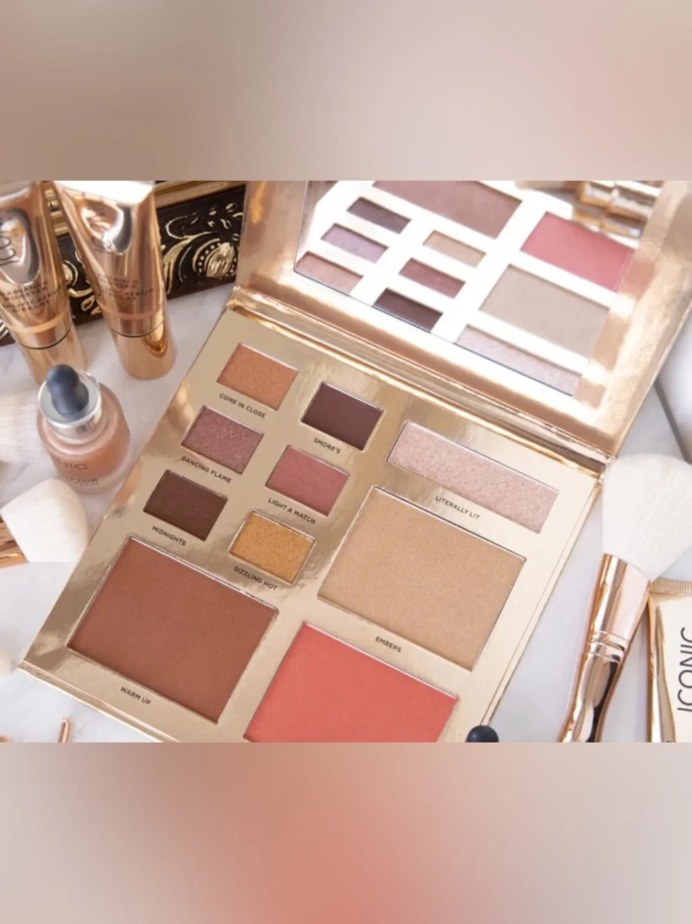 ICONIC London Face & Eye Palette — Brown, Copper, Gold, Rose, NIB!!